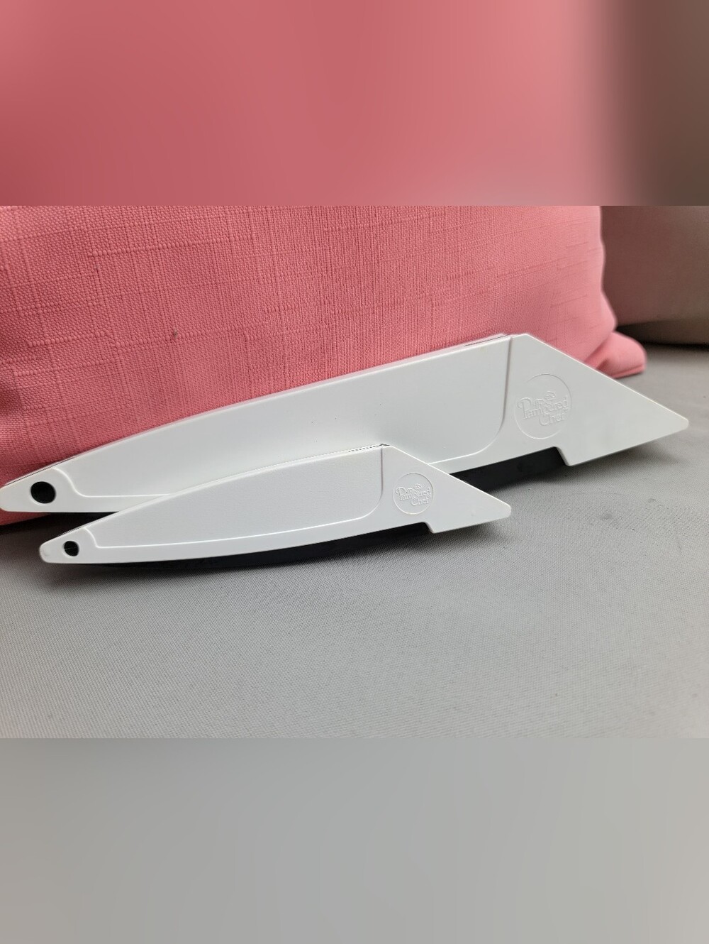 Pampered Chef White Lot Of 2 Knife Sharpeners - Retired!